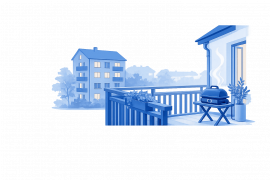 Grillen auf dem Balkon
