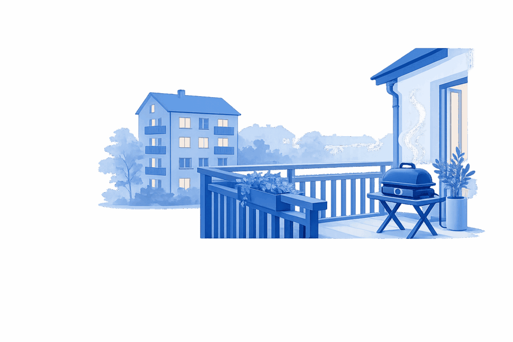 Grillen auf dem Balkon